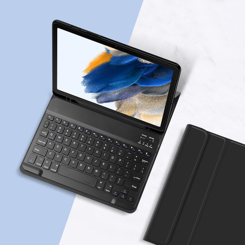Pro Samsung Galaxy Tab A8 10.5 (2021) Bluetooth klávesnice + odnímatelné pouzdro z PU kůže se slotem pro pero (bez touchpadu) Pro Samsung Galaxy Tab A8 10.5 (2021) Bluetooth klávesnice + odnímatelné pouzdro z PU kůže se slotem pro pero (bez touchpadu)